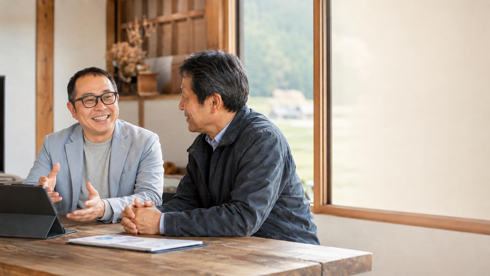 細見と社長の対話シーン